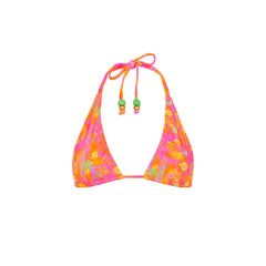 Classic Tie Halter Bikini Top - Sunrise Kiss