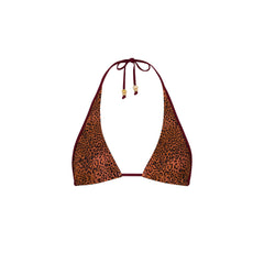 Bind Tie Halter Bikini Top - Wild Rose