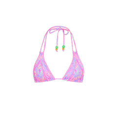 Decorative Panel Halter Bikini Top - Lilac Love