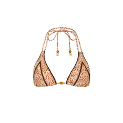 Decorative Panel Halter Bikini Top - Wild Skies