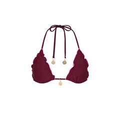 Lettuce Edge Bralette Bikini Top - Sangria Spritz