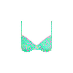 Decorative Ditzy Underwire Bikini Top - Mint Macaron